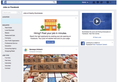 jobs on facebook