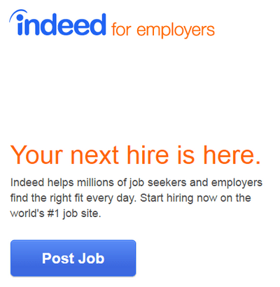 Indeed Post a job