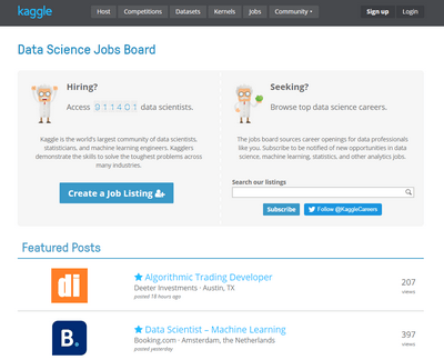 Kaggle job board