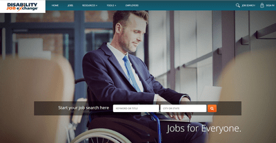 disability job exchange homepage