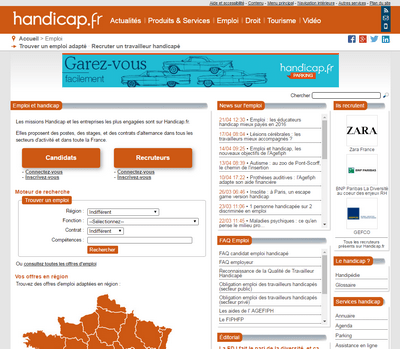 handicap.fr homepage