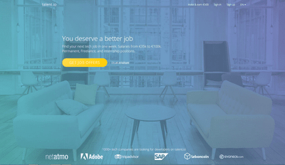 talent.io homepage