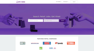 allretailjobs homepage