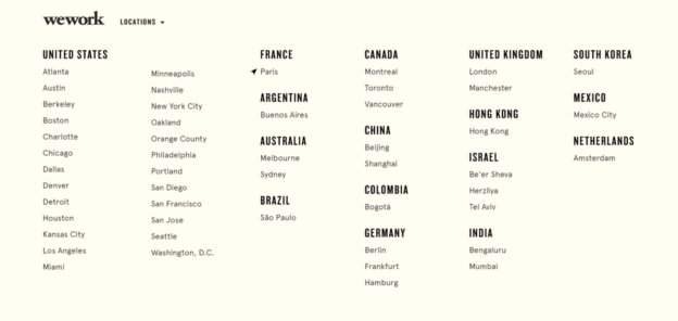 wework locations